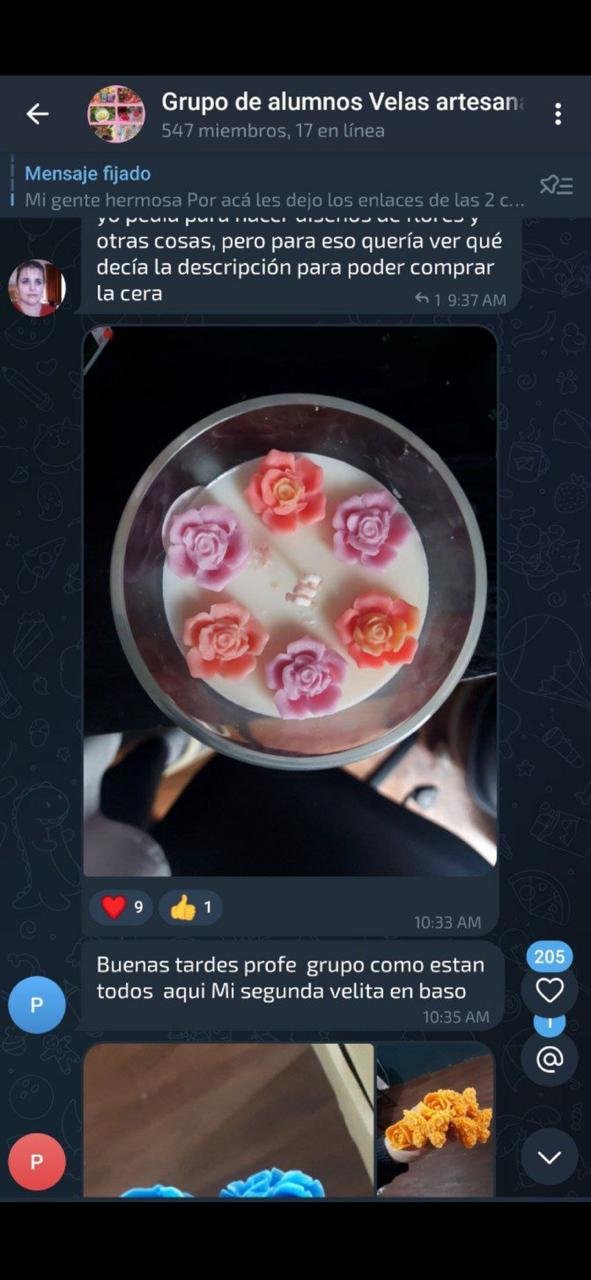 Trabajo de alumna: velas artesanales