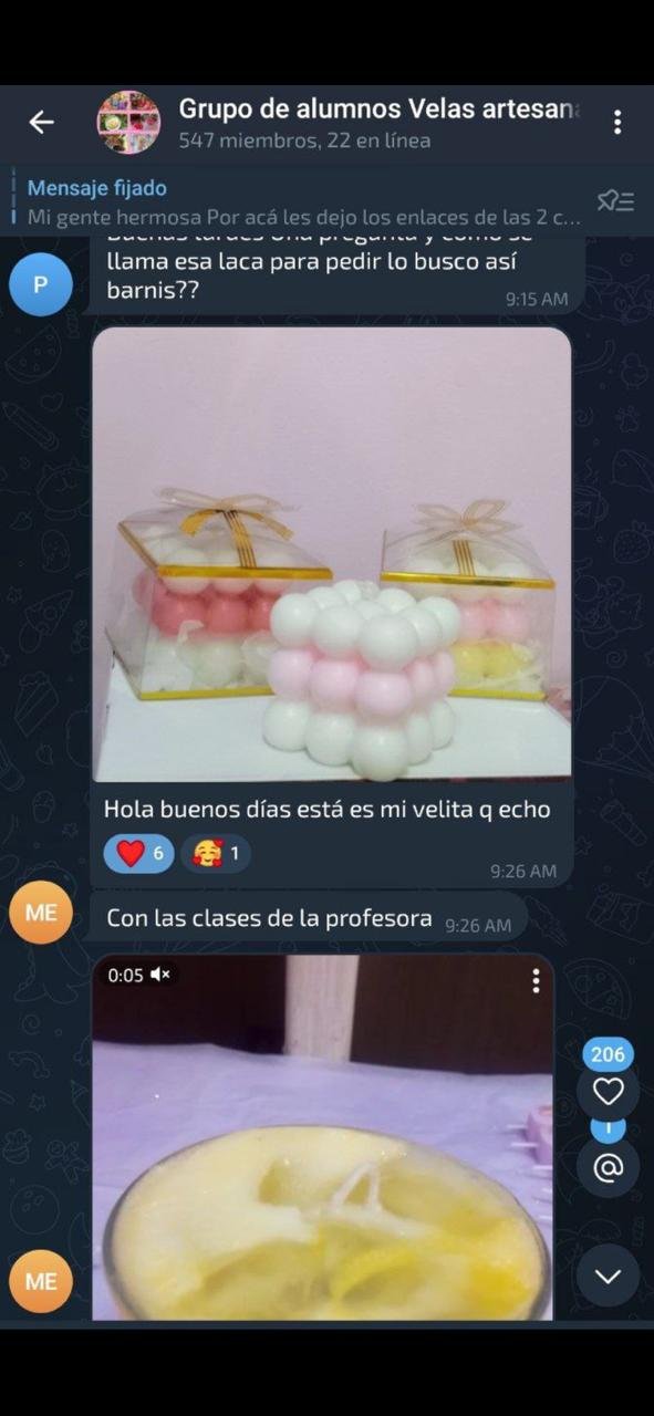 Trabajo de alumna: velas artesanales